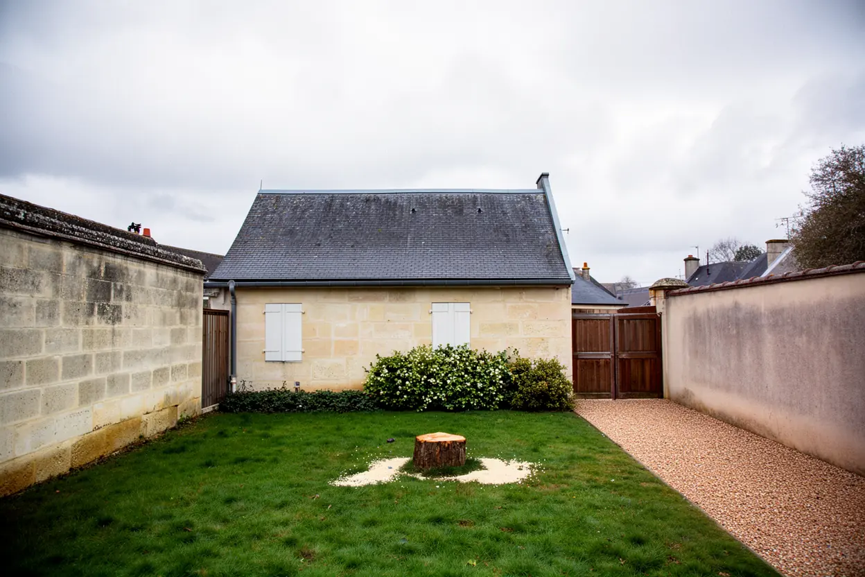 Jardin dégagé après abattage à Saint-Cyr-sur-Loire
